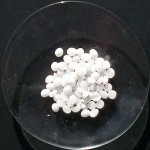 Potassium hydroxide pellets used in soap manufacture