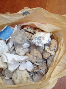 Bits of challah collected over many weeks