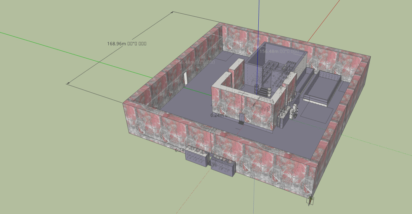 Closer view of Ezekiel’s Temple courts and sanctuary