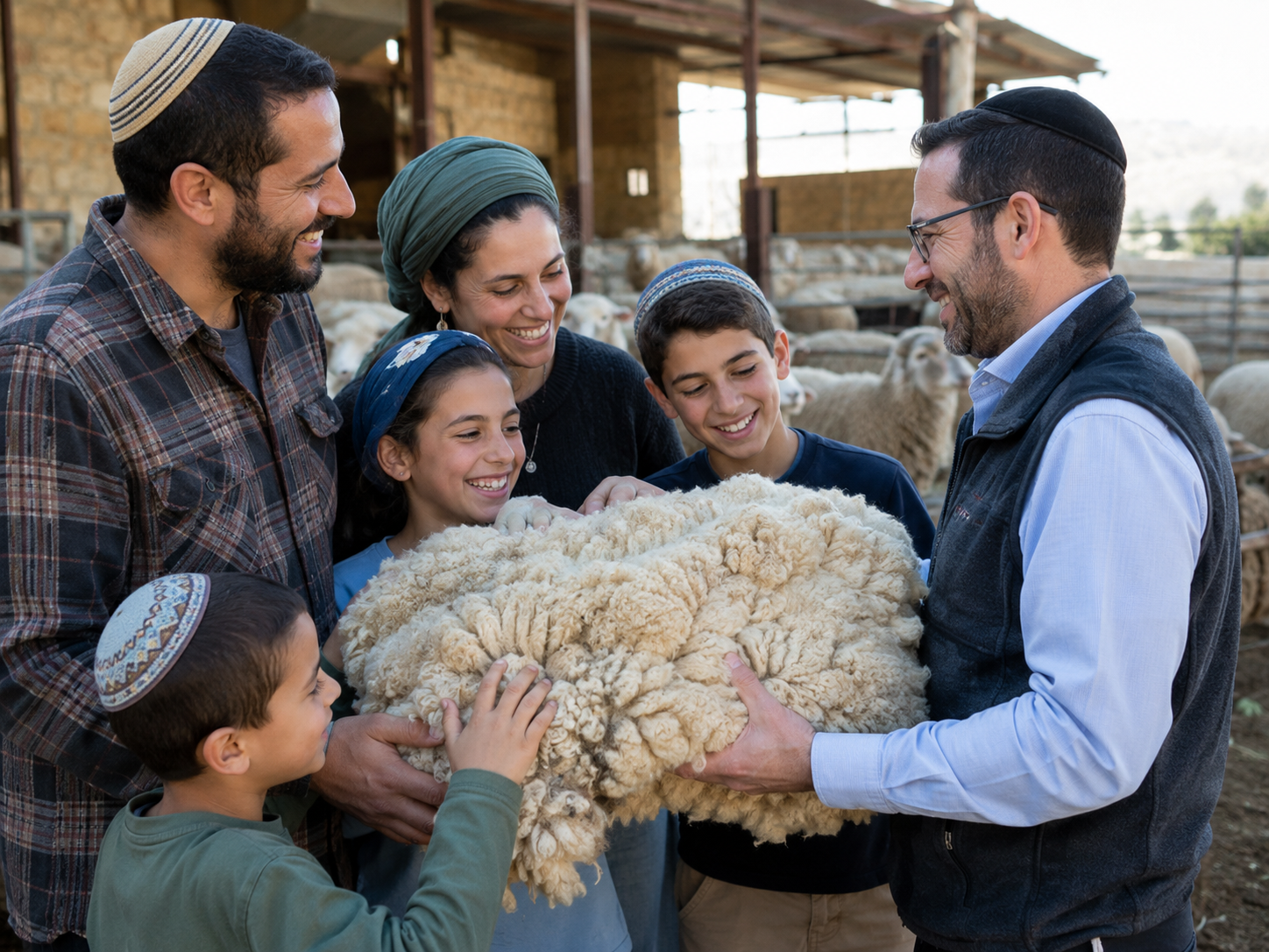Reshit HaGez wool given as a Torah-designated gift to a Kohen